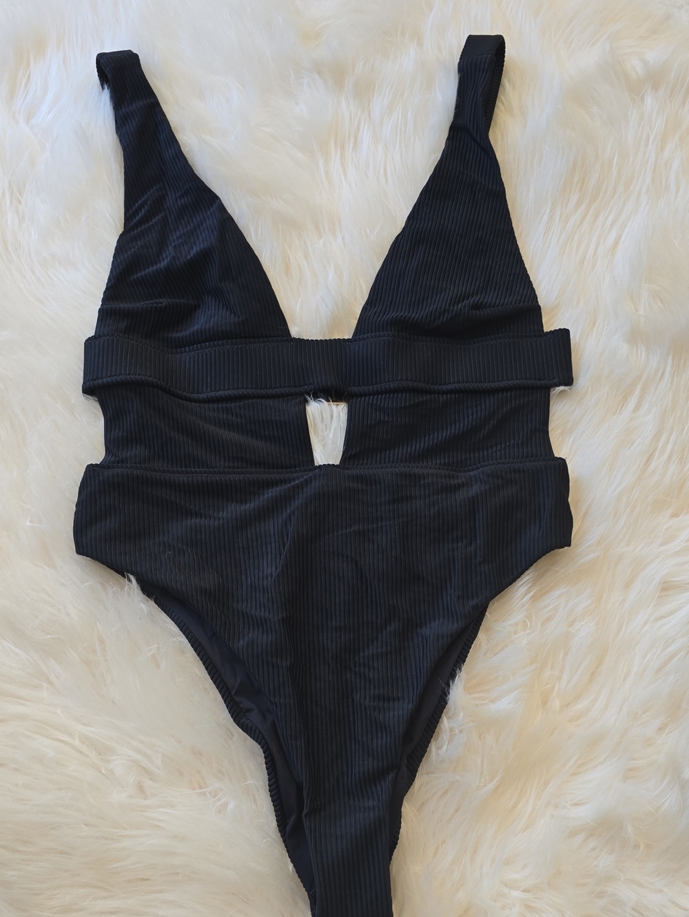 Lucerne Plunge Swimsuit Black SIZE S